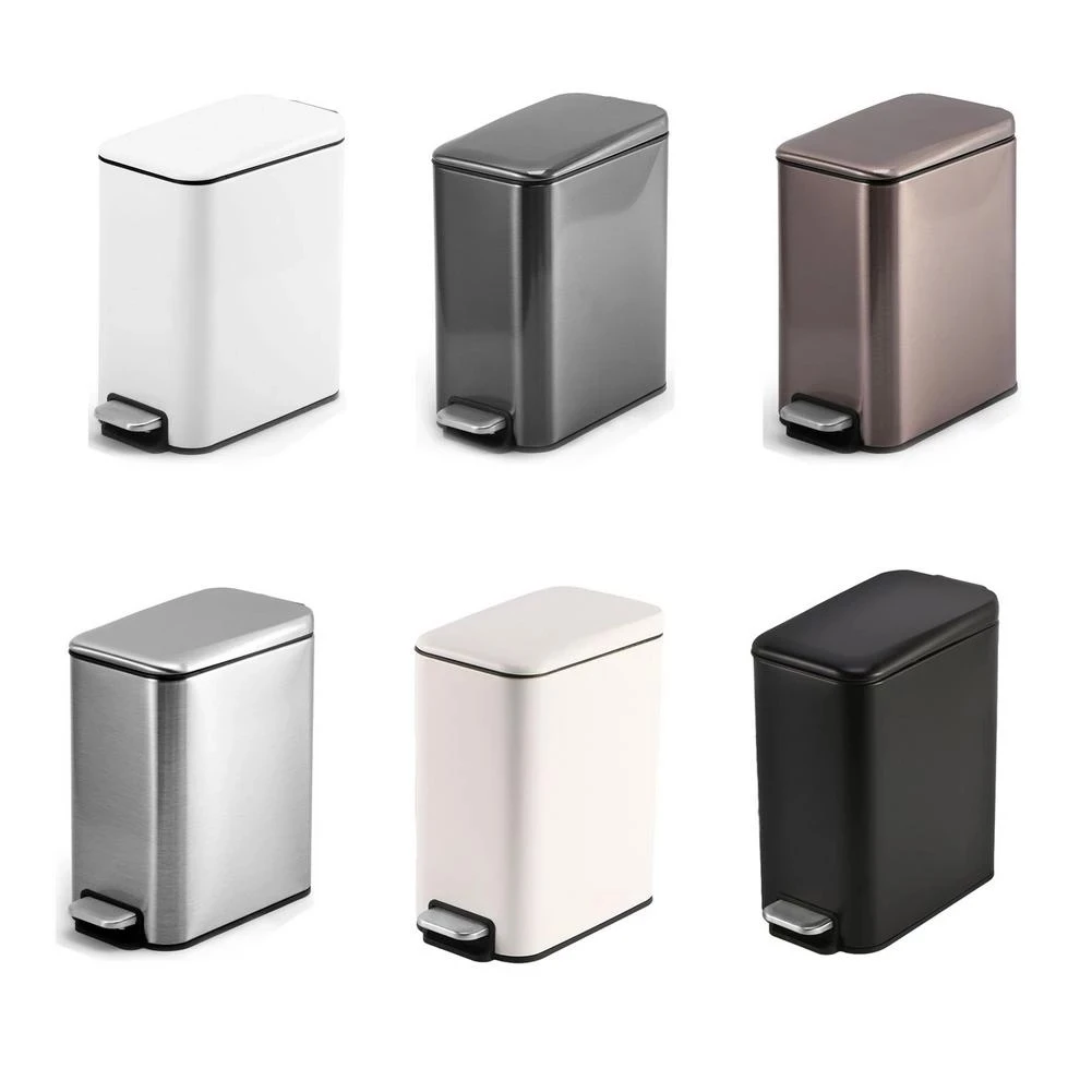 DS1395 5L/8L кухонная корзина для мусора съемная внутренняя компактная из нержавеющей стали мусорное ведро с ножной педалью