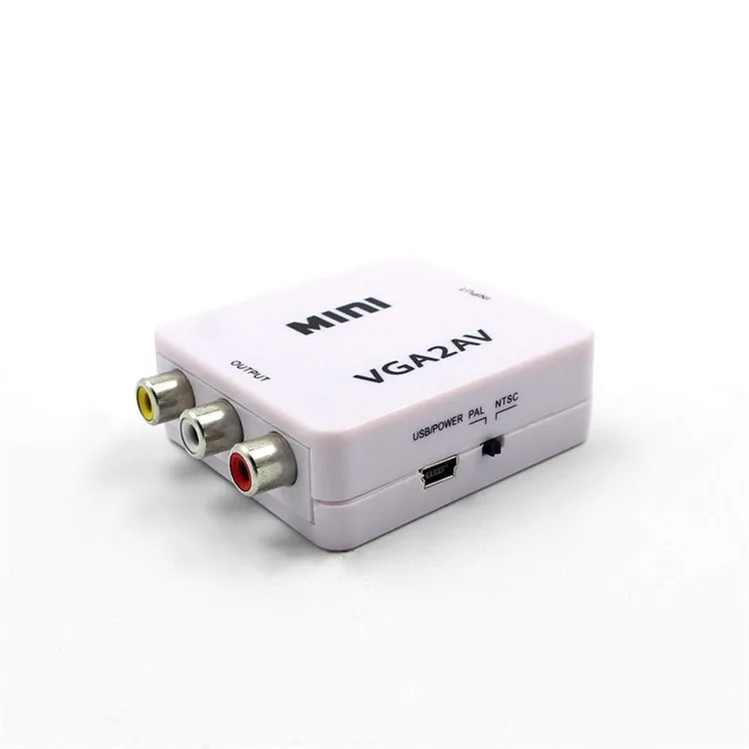  Автоматически обнаруживает и преобразует адаптер преобразователя 1080P VGA2AV VGA в AV