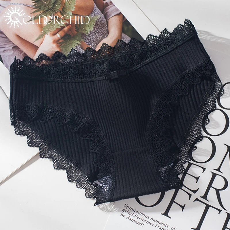 Women's Underwear Panties Ladies Sexy Girls Mature Panty Underwear High Quality 95% Cotton Lace Casual Digital Printing