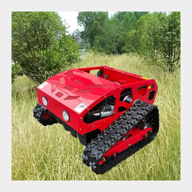 New Walk-Behind Remote Control Lawn Mower with Metal Construction Home Restaurant Use Slope-Cutting Features Engine Gearbox Gear