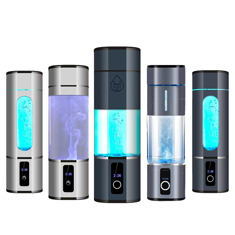 New Rechargeable 5 Min 10 Min Electrolysis 3000ppb 6000ppb Hydrogen Water Bottle Generator with SPE PEM Technology Water Ionizer