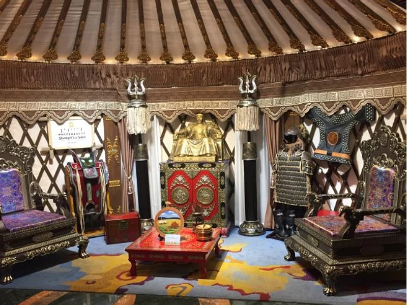 New trend 4 seasons luxury steel wooden frame ger wrought iron for garden glamping mongolian yurt