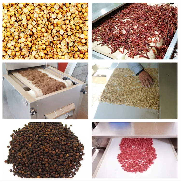  Промышленная микроволновая Chana Chaat пани Пури шамбхар гарам масала порошковой сушки оборудование для