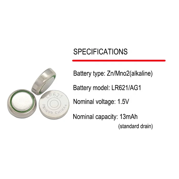 Wholesale Mercury free 164 363a lr620 ag1 lr60  lr621 alkaline button cell battery