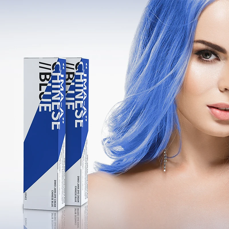 Hair Dye Tint Hair Coloring Cream Chinese Blue Hair Color Cream
