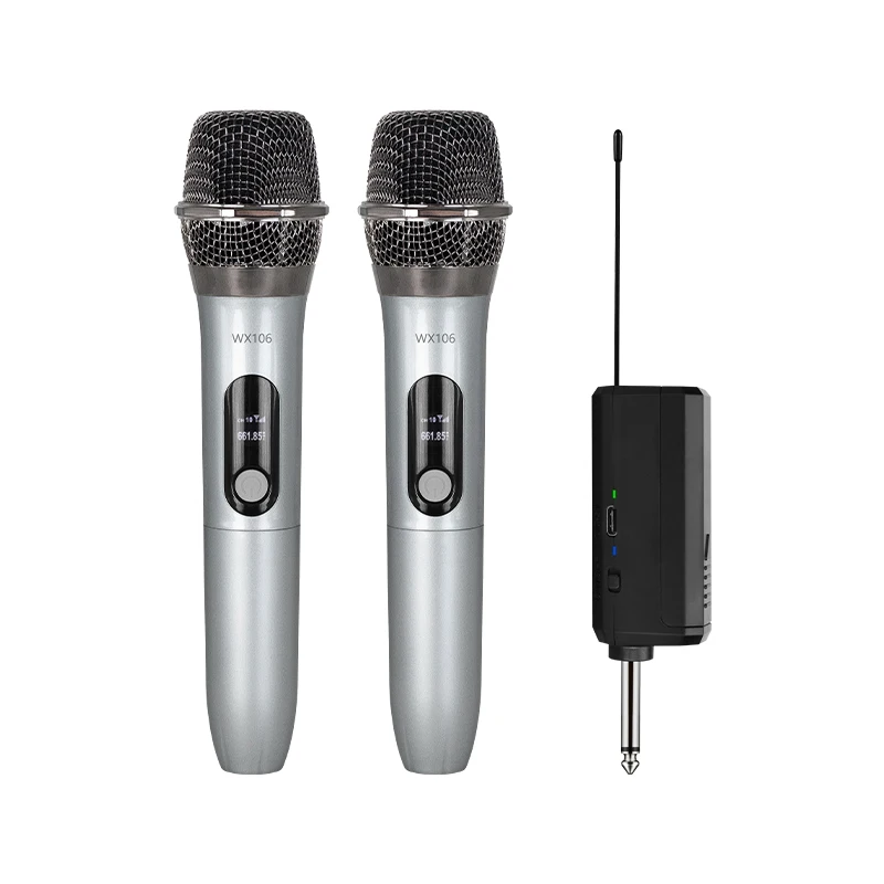 Wx106 2.4Ghz wireless handheld microphone professional UHF Wireless karaoke Microphone for singing