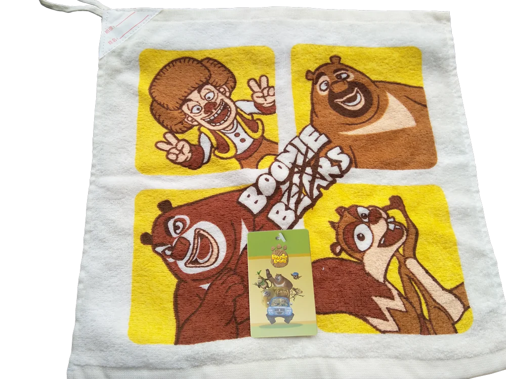 Boonie Bears 100% Cotton Velvet Children Face Towel