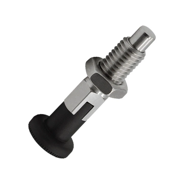 High Quality Long Knob Retractable Stainless Steel Spring Plunger Index Plunger With Lock Nut