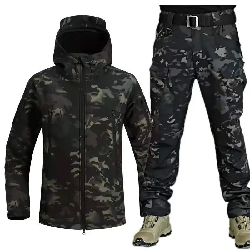 Pengda 2024  Camouflage M65 Jacket Outdoor Camo Tactical Uniform M65 Field Shark Skin Warm keeping