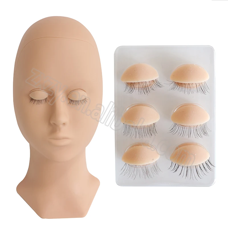 Силиконовая головка манекена для обучения ресниц со съемными веками, инструменты для Обучения Манекена ресниц, оптовая продажа