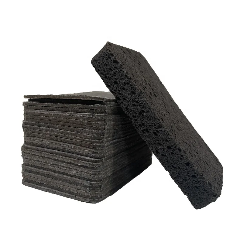 ECO Friendly Custom  Super Water Absorption Cellulose Sponge cellulose sponge compressed black For  kitchen Cleaning