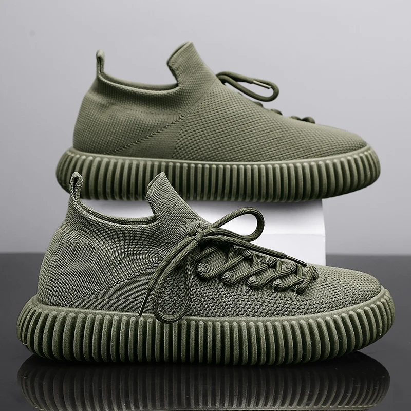 2023 fashionable yeezy flying mesh casual shoes TPR breathable sneakers sport shoes