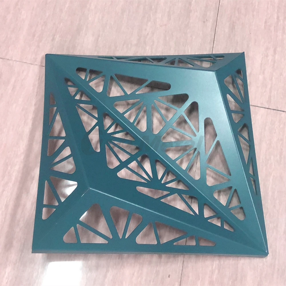 
3d Metal Curtain Wall Aluminum Carved Solid Panel Cladding System Aluminium Perforated Facade 