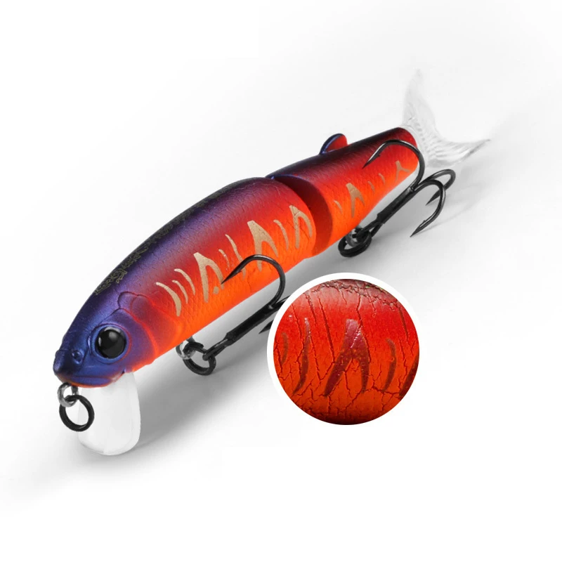 Hot Fishing Minnow Quality Professional Bait Swim Baits Jointed Lures PVC Box ABS Plastic Bearking 11.3cm 13.7g Floating 10pcs