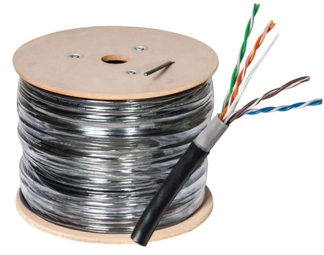 Outdoor Utp Ftp Sftp Cat5e Cat6 Cable 23awg 24awg 0.51mm 0.56mm 305m Network Ethernet Lan Cable