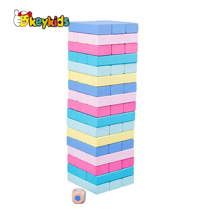 2024 Customize tumbling wooden block tower for children W13D238