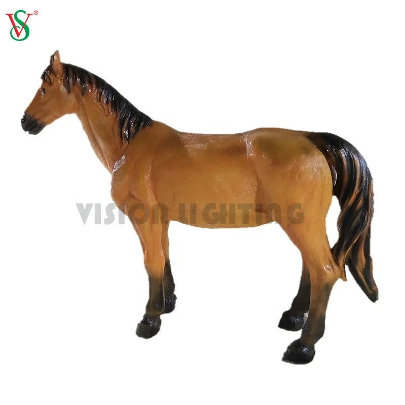 Zoo Theme Park Outdoor Decor 5 years Warranty Fiberglass Resin Horse Statue Motif Sculpture Light