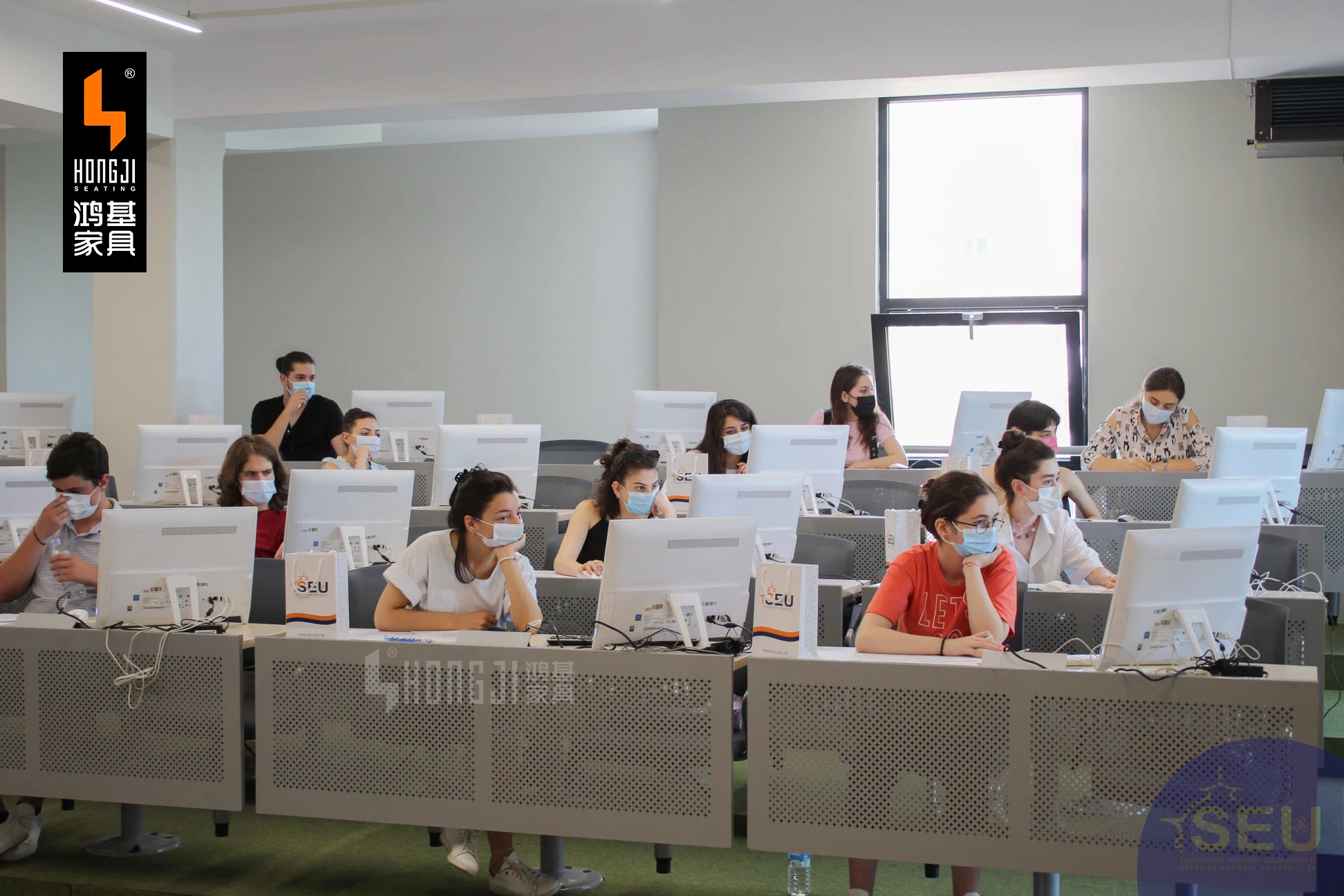 Tip-up Seat Hospital School Furniture school desk and chair 5 years warranty classroom teacher chair lecture room chairs