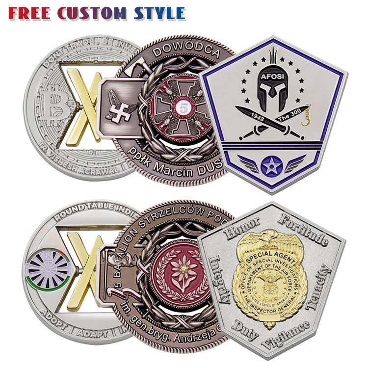 Custom British Collectible Antique Old Metal Challenge Coin 3D Double Sided Gold Dollar Liberty Souvenir Coin Wholesale Maker