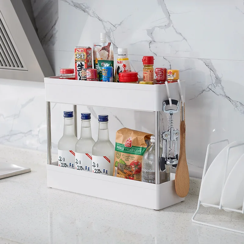 Environmentally Friendly Plastic PP Multi-layer Convenient Household Kitchen Shelves Storage Holder Spice Rack Organizer Trolley