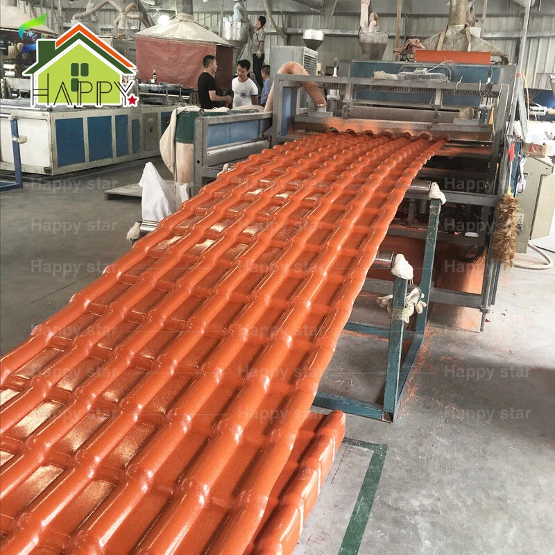 Color customized plastic roofing tile/ASA coated PVC roofing/roof sheet synthetic spanish roof tile