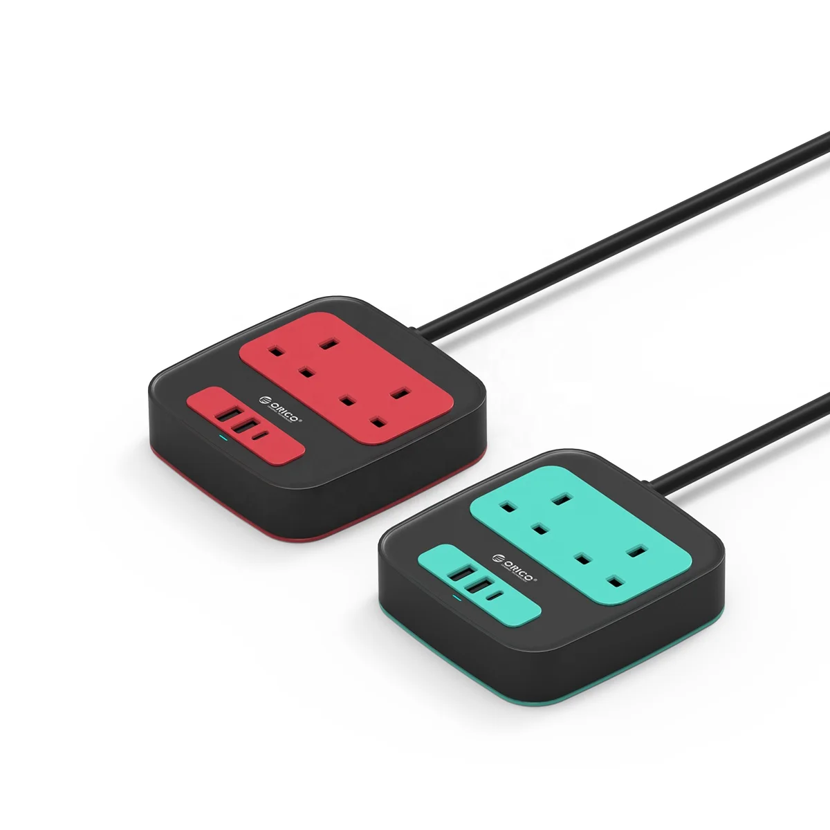 
Amazon Trending Product 13A Quickly Charger U.S Desktop Electrical Socket 3 Outlet Type C Smart Power Surge Strip 