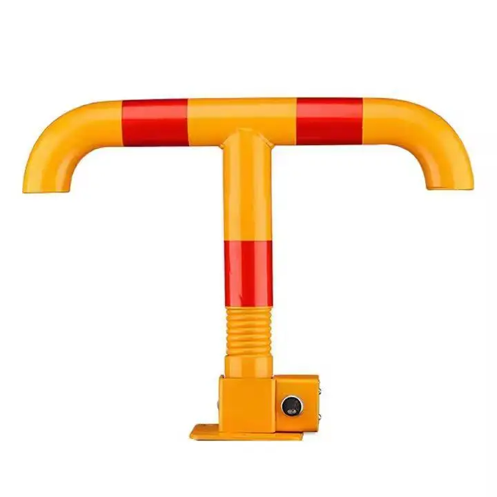 Wholesale Heavy Duty Outdoor Garage T-folding Spring T Type Manual Parking Post Barrier Thickened Parking Column Ground Lock