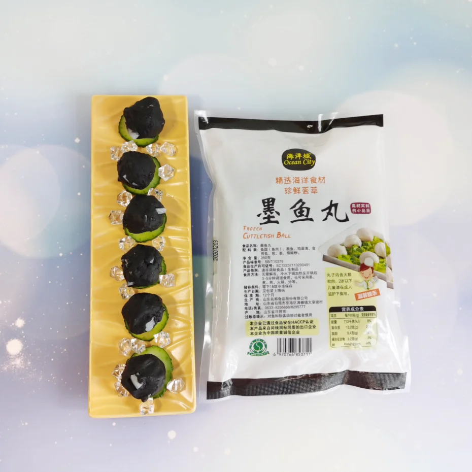 Специальная горячая Распродажа морепродуктов черный вкусный замороженный мяч для морской