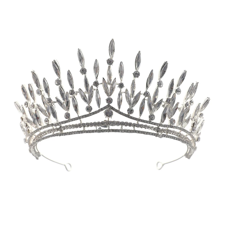 Модная корона для волос из сплава Свадебные аксессуары для невесты головной убор с кристаллами повязка на голову Тиара для невесты корона