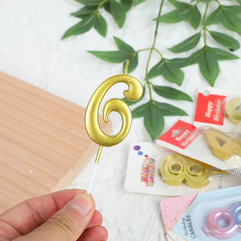 Hot Sale Set Multicolor Birthday Candle with Stand Cake Candle Party Creative Digital Candle Supplies Atmosphere Wedding Party