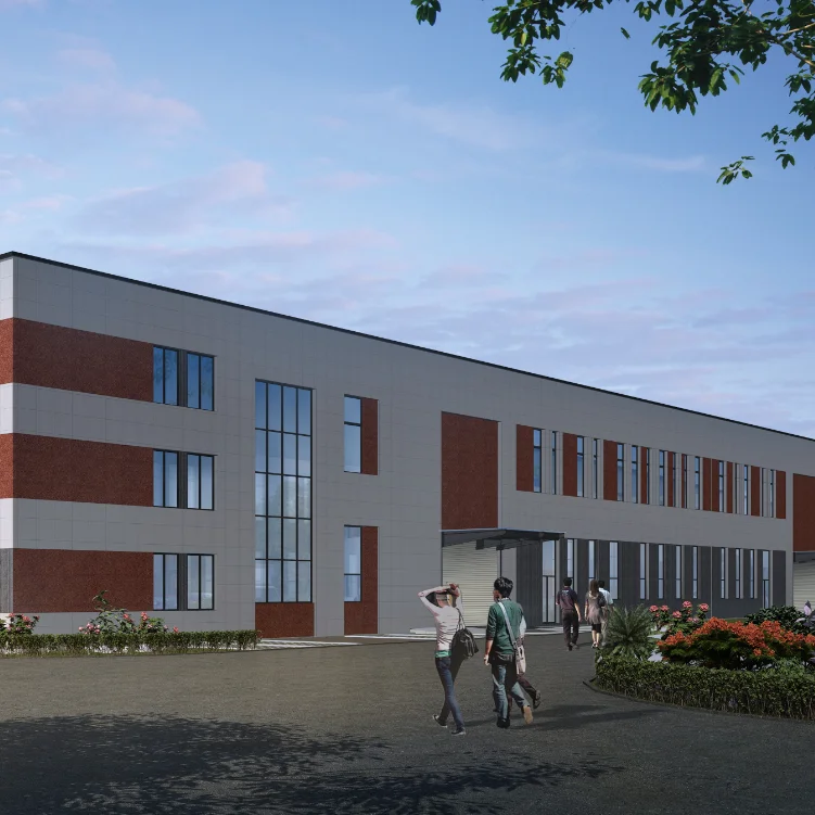 Architecture Design with prefabricated steel structure style for factory and warehouse building design with profile drawing