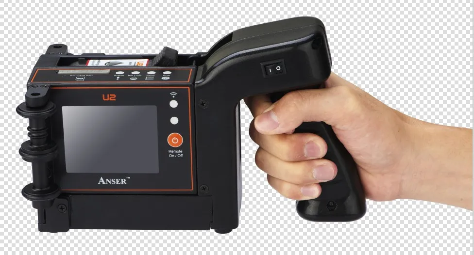 U2 Smallest Hand Held Portable Continuous Barcode Inkjet Printer For Wood Flex Food Product Packaging