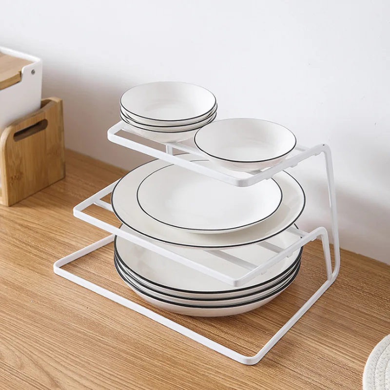 
Wholesale Kitchen 3 Layer Metal Drying Dish Bowl& Plate Rack Household Stackable Wire Mesh Shelf 