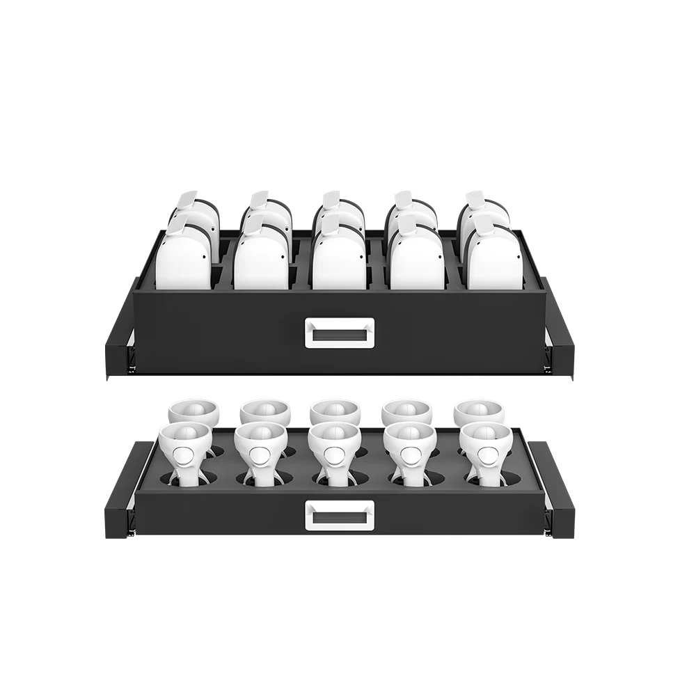 Chromebook 10 bays uvc cabinet Laptop charging cart charging trolley for school