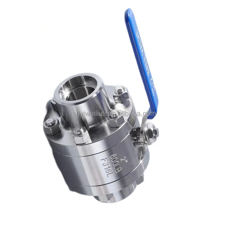 Ручная ковка стальная розетка сварочный плавающий шаровой клапан SS 316 2 шт. 600LB фланец высокого давления монтажные шаровые клапаны