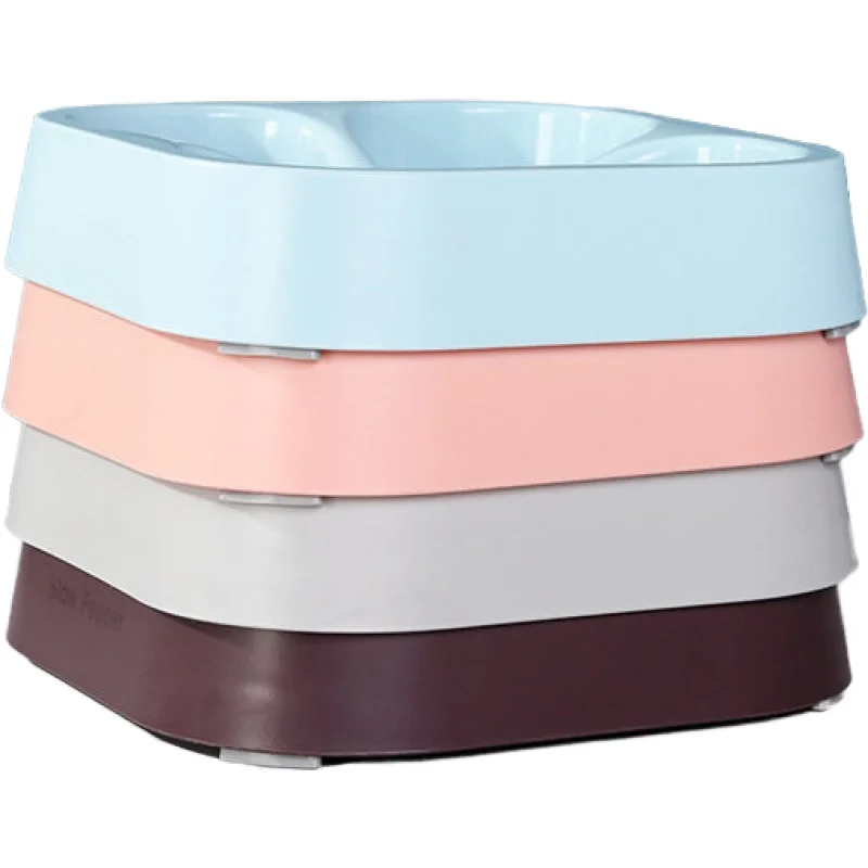 
Wholesale plastic round dog bowl plastic cheap food feeding slow dog feeder eat feed bow 