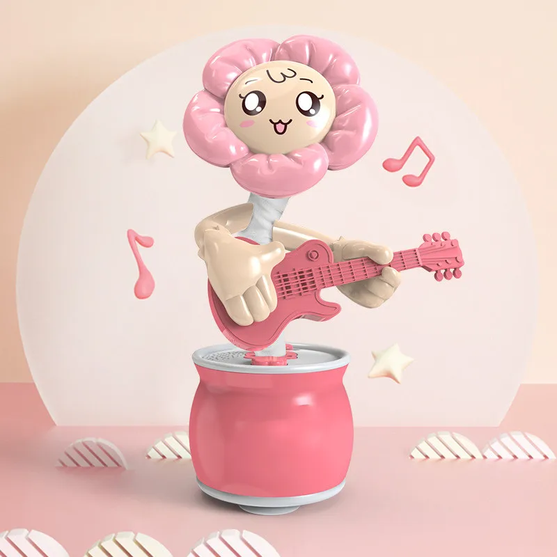Hot sale funny Musical Toys plastics Plush Dancing Sunflower with