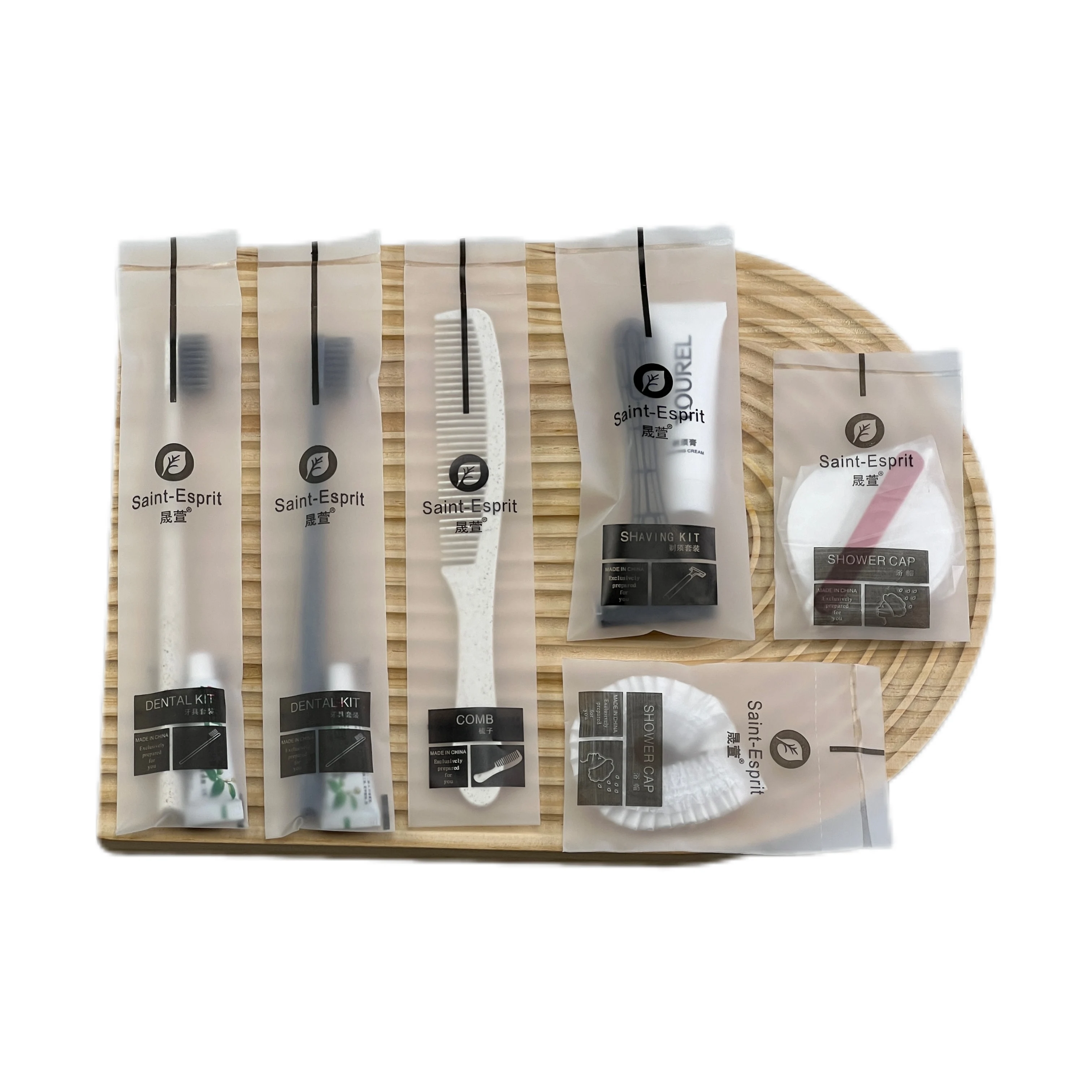 Custom Packaging Hotel Supplies Disposable Toothbrush Comb Luxury Hotel Amenities
