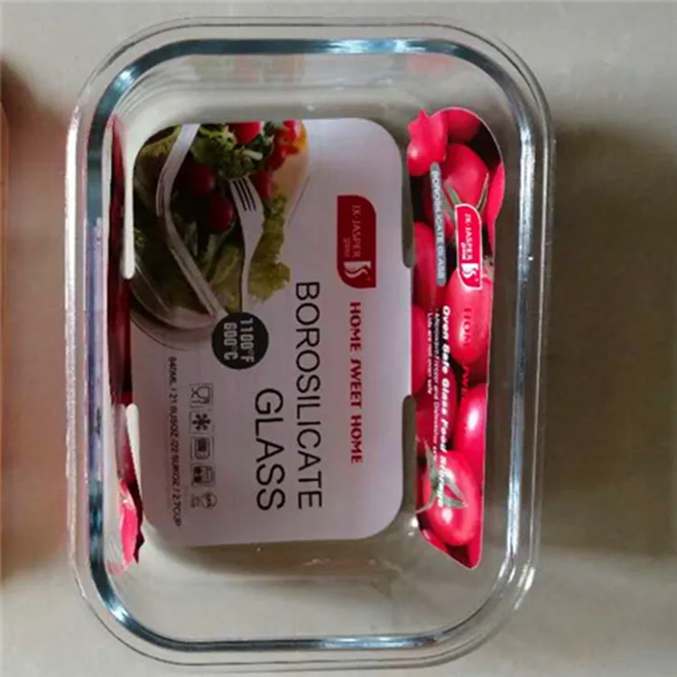 Oven Safe Glass Food Container With Bamboo Lid Meal Prep Glass Food Container  Set With Bamboo Lid