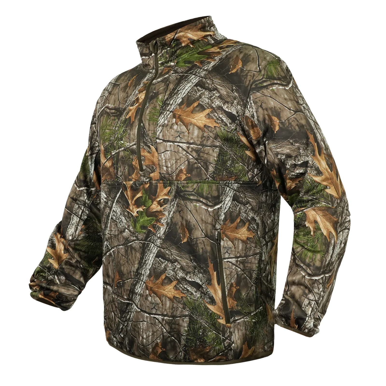 Hot  hunting camouflage long sleeve zipper half cardigan tree stand collar long sleeve hoodie mountaineering clothes