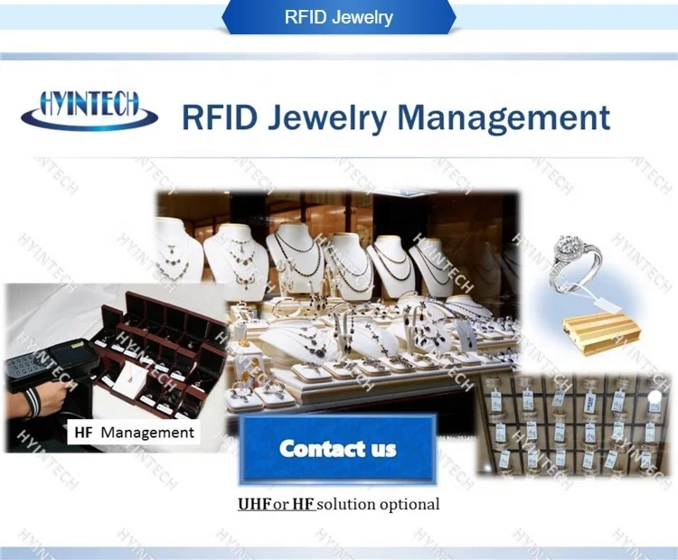 Высокопроизводительная бирка/ярлык для ювелирных изделий RFID UHF 860 МГц-960 МГц HF NFC 13,56 МГц