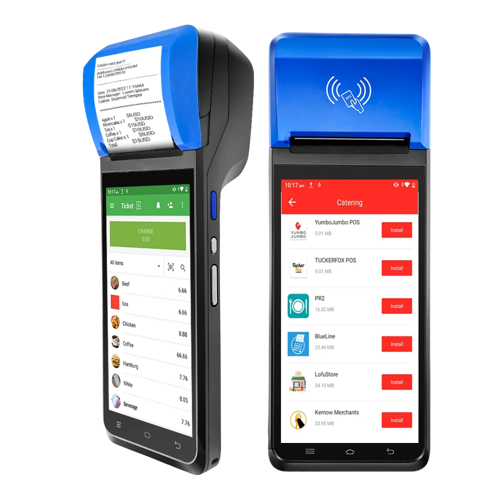 F1-5.5 Android 12 Wifi Terminal Android Pos Restaurant Online Order Printing Machine for Food Delivery