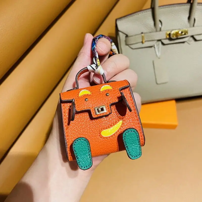 New cute mini handbag hanger ornaments tiny bag purse pendant earphone holder luxury designer leather bag charms