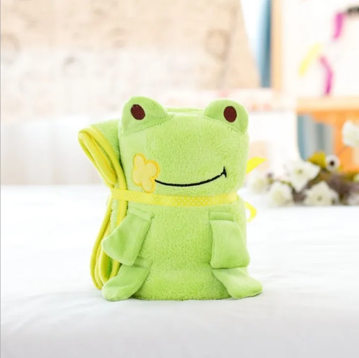 cartoon character personalized baby novelty pillow transform shower blanket 2 in 1