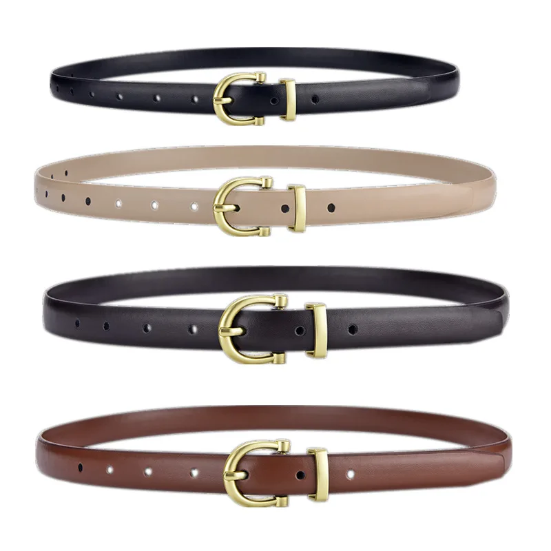 Fashion Antique Retro Simple Female Teens Thin Style Belts Ladies Cut Edge Jeans Belt