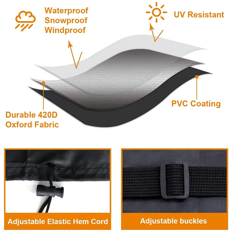 High Quality Heavy Duty Waterproof Round Patio Heater Cover For Outdoor Use