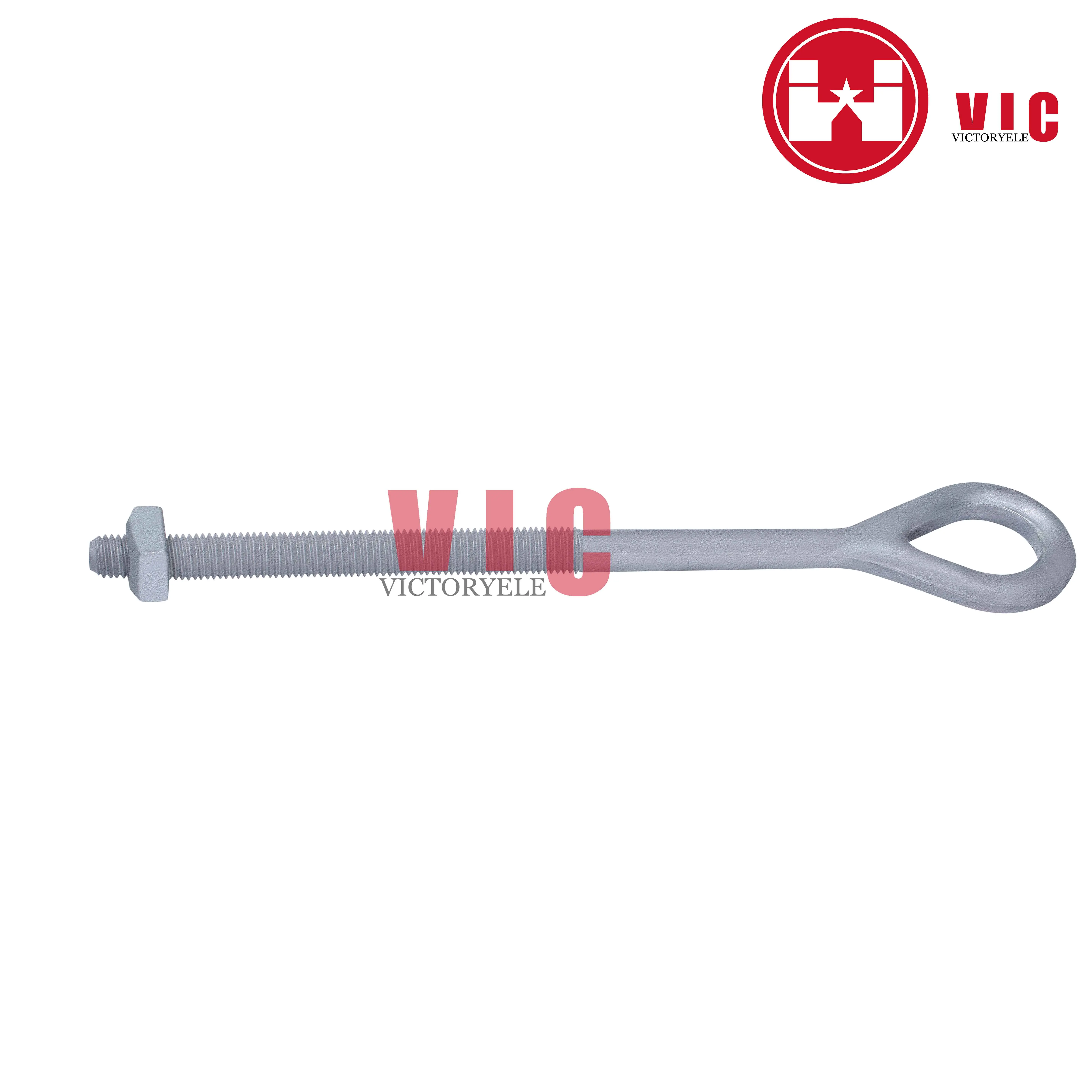 
China supplier Carbon Steel Oval eye bolt For pole line hardware 