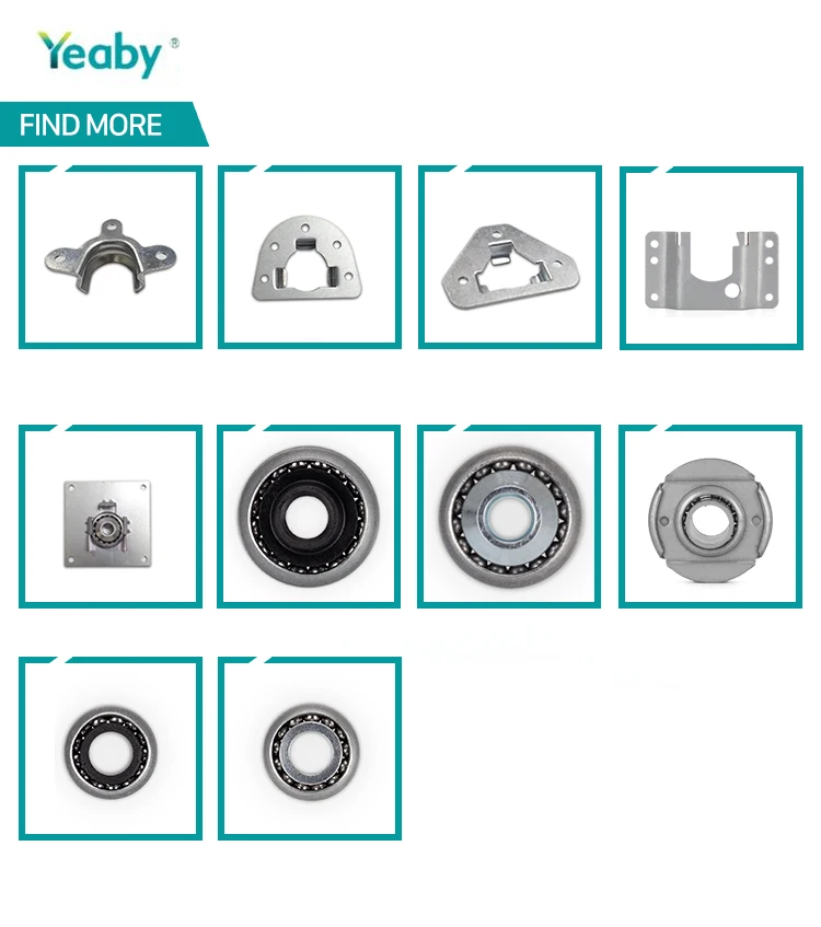 Aluminum rolling shutter door and window accessories, equipped with 28mm metal ball bearing U-shaped bracket