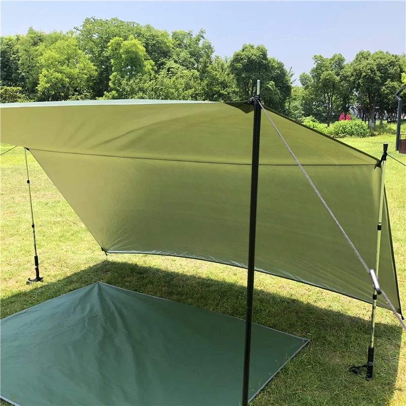 Mountaincattle Factory 4x3 Meters Waterproof Green Color 190T Flysheet Ultralight Hammock Tarp Outdoor Gears