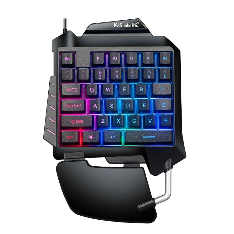 
K-Snake G92 35 Keys Single One Hand Gaming Keyboard USB Wired Keypad For PUBG Mobile USB Battle Dock Converter BattleDock 